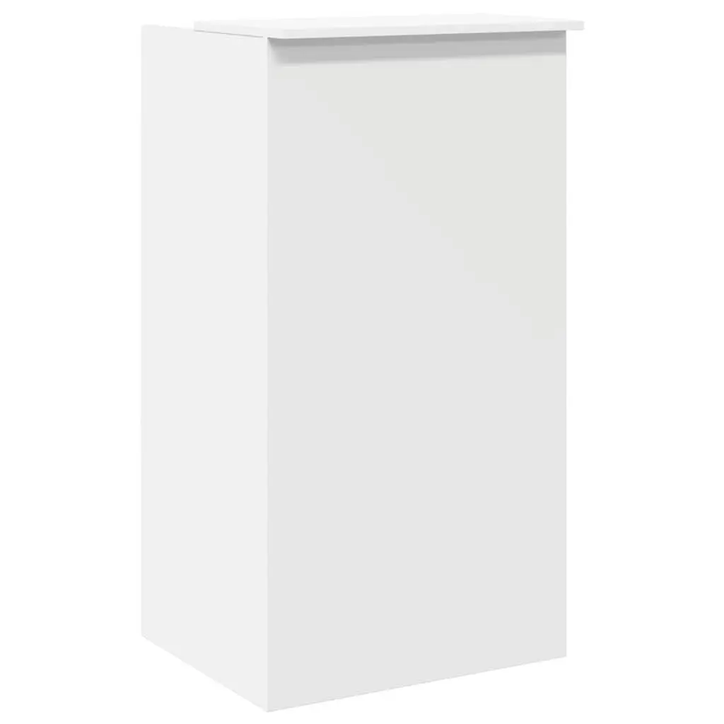 Reception Desk White Engineered Wood Office Counter 55W x 50D x 1035H cm