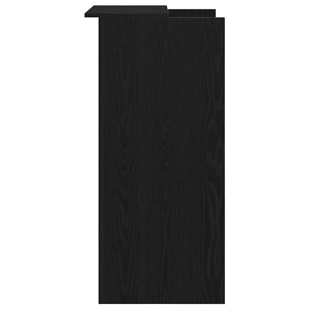 Reception Desk Black 55x50x103.5 cm with Counter Storage Shelf Office Furniture