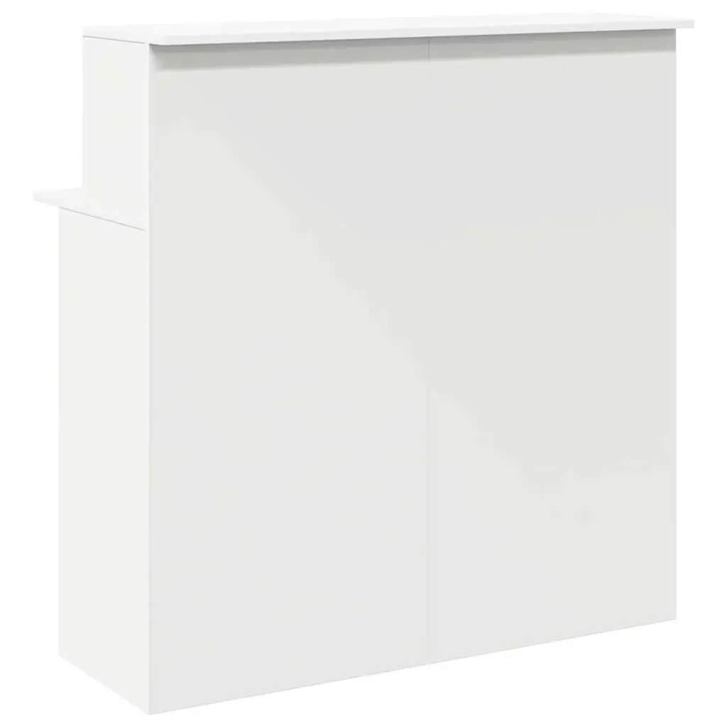 Reception Desk White 100x50x103.5 cm Office Counter Engineered Wood