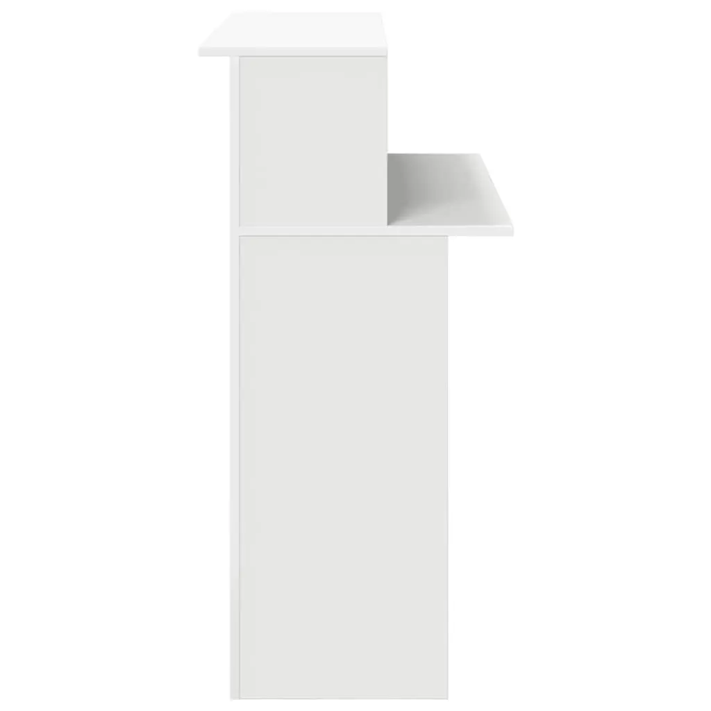 Reception Desk White 100x50x103.5 cm Office Counter Engineered Wood