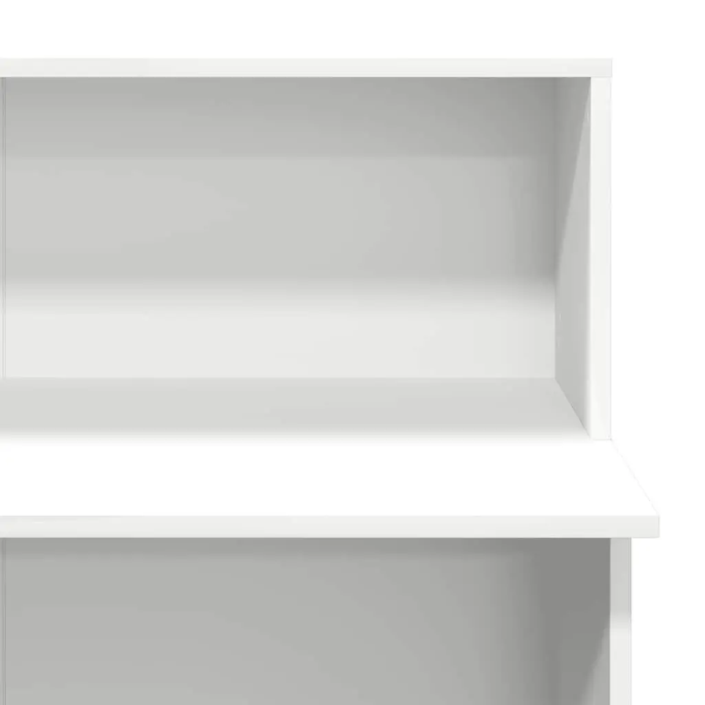 Reception Desk White 100x50x103.5 cm Office Counter Engineered Wood