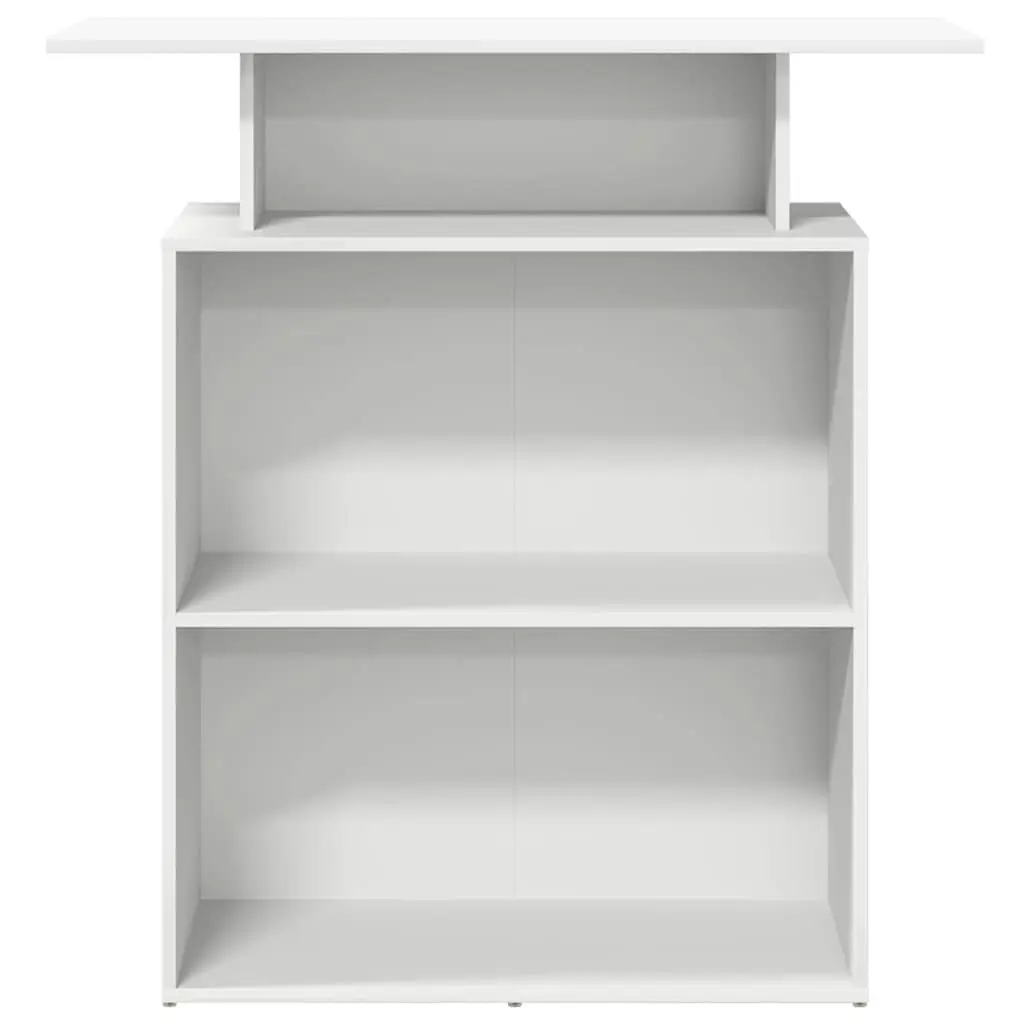 Reception Desk White for Office 100x40x104 cm Engineered Wood