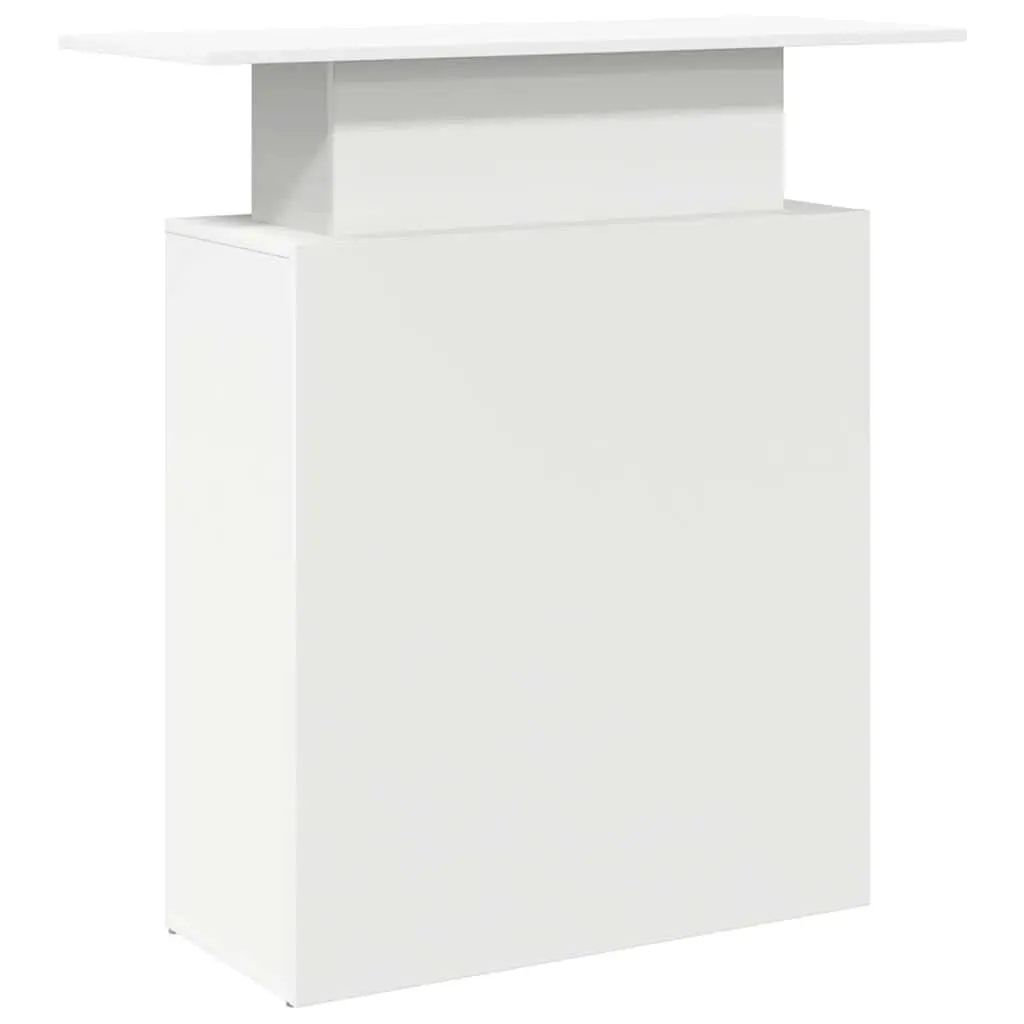 Reception Desk White for Office 100x40x104 cm Engineered Wood
