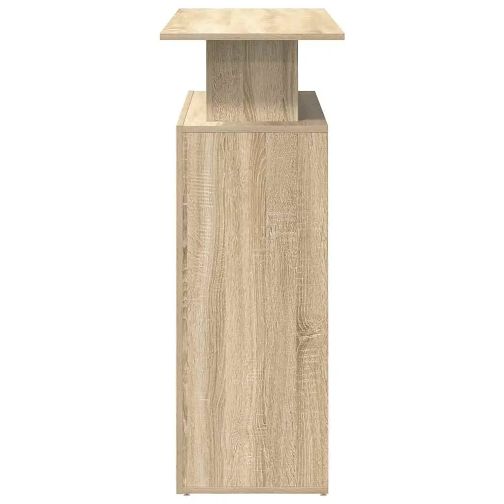 Reception Desk Office 100x40x104 cm Sonoma Oak with Storage Shelf