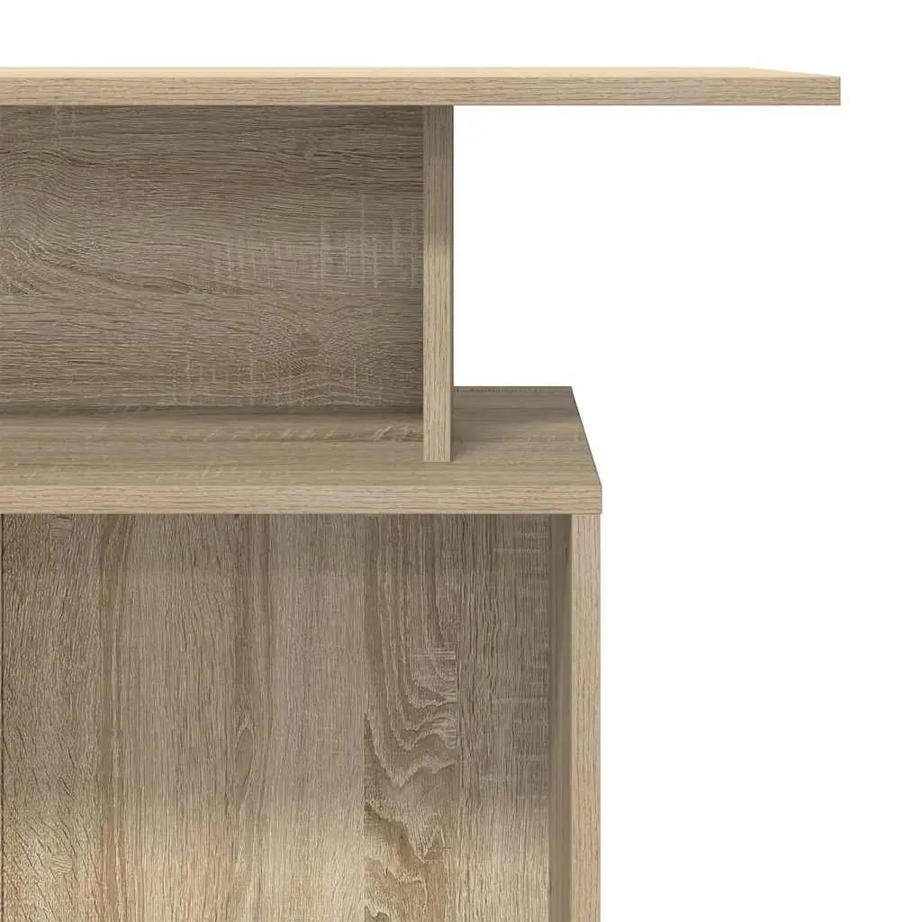 Reception Desk Office 100x40x104 cm Sonoma Oak with Storage Shelf