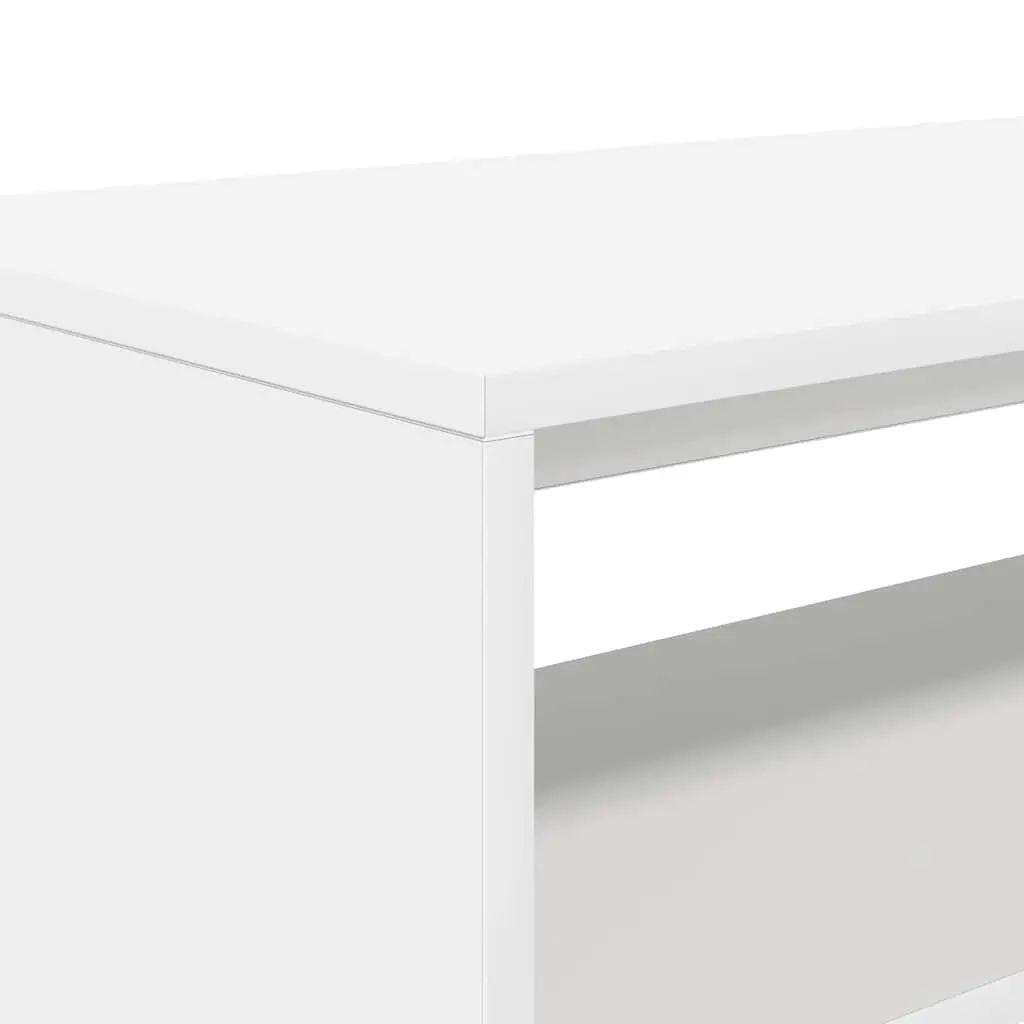 Media Storage Unit Engineered Wood White 60x40x40cm Living Room TV Cabinet