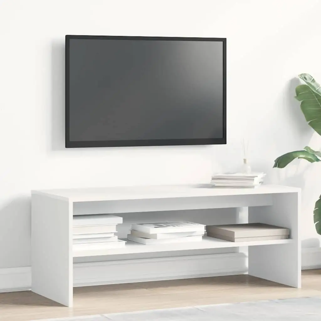 TV Cabinet Living Room White 100x40x40 cm Engineered Wood Storage Unit