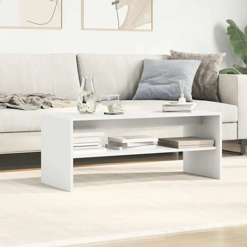 TV Cabinet Living Room White 100x40x40 cm Engineered Wood Storage Unit