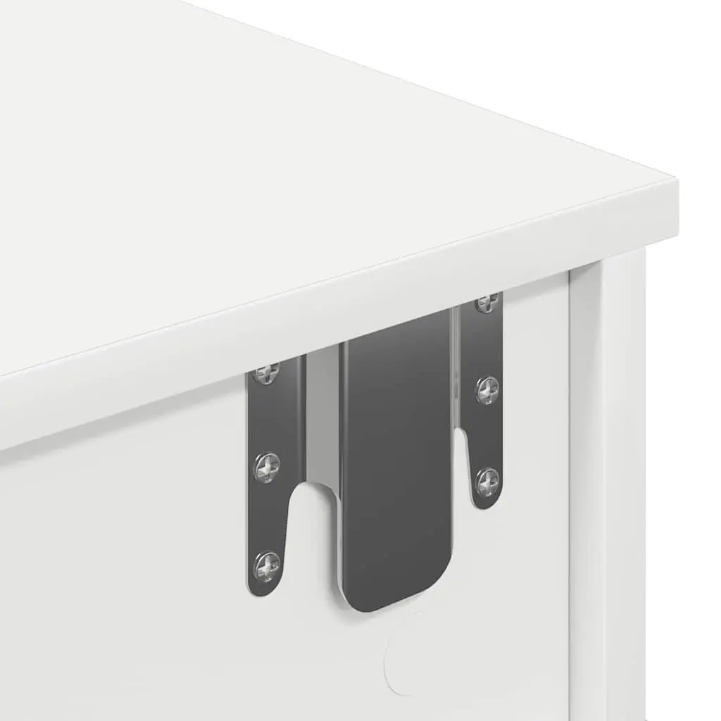 White Floating Wall Shelf with Drawers