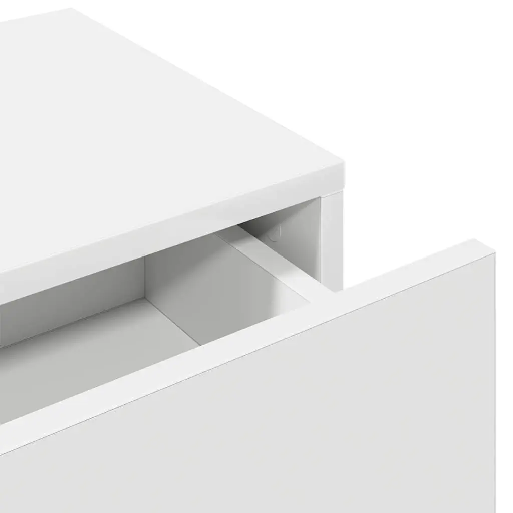 Wall Shelf with Drawers Floating Storage Cabinet Organiser Bedroom Living Room 60 x 26.5 x 15 cm White