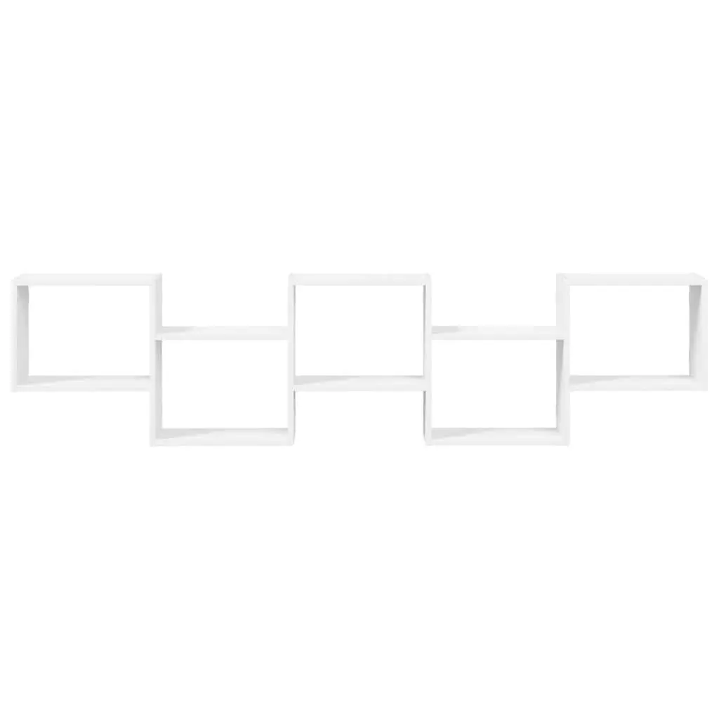 Wall Cube Shelf 5 Compartments Floating Storage Organizer Home Decor White