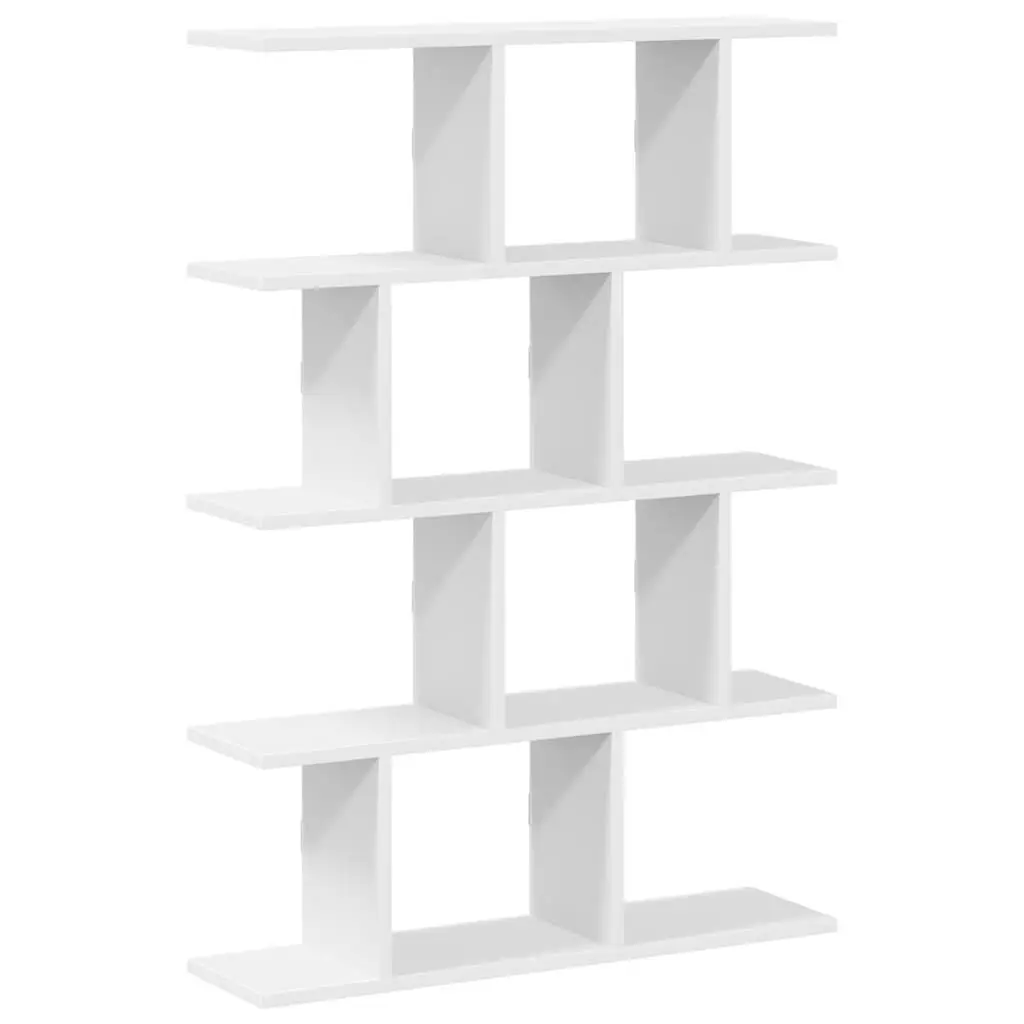 Wall-Mounted White Cube Shelf, 15 Compartments, Engineered Wood