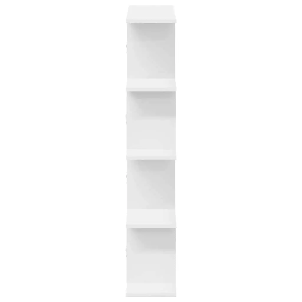 Wall-Mounted White Cube Shelf, 15 Compartments, Engineered Wood