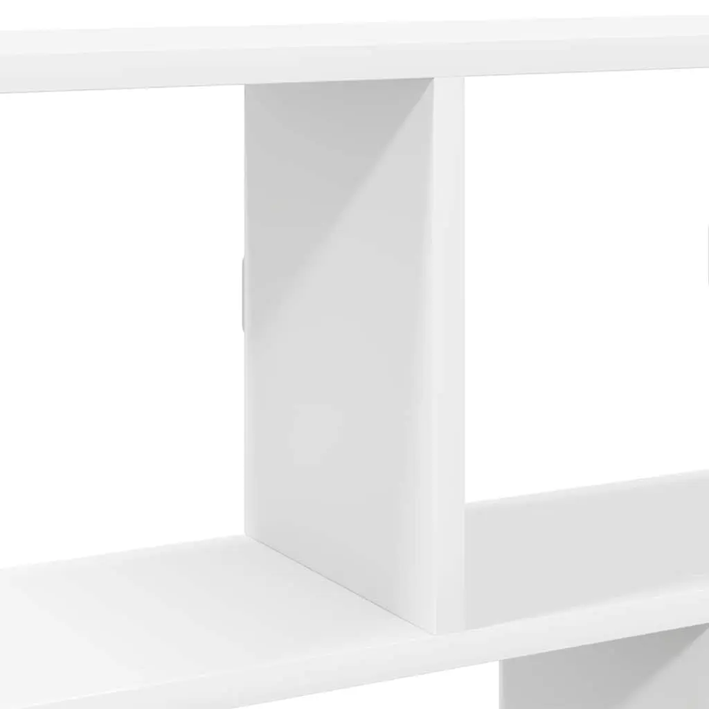Wall-Mounted White Cube Shelf, 15 Compartments, Engineered Wood