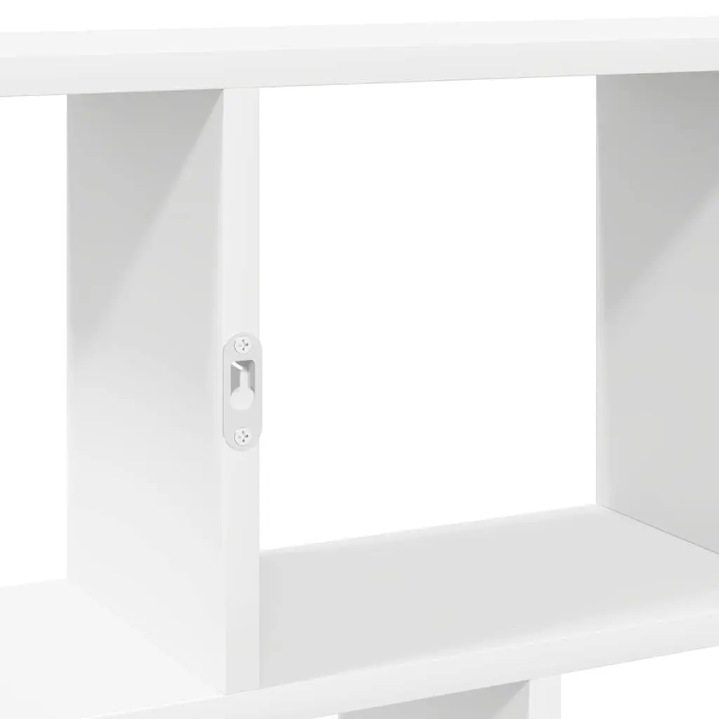 Wall-Mounted White Cube Shelf, 15 Compartments, Engineered Wood