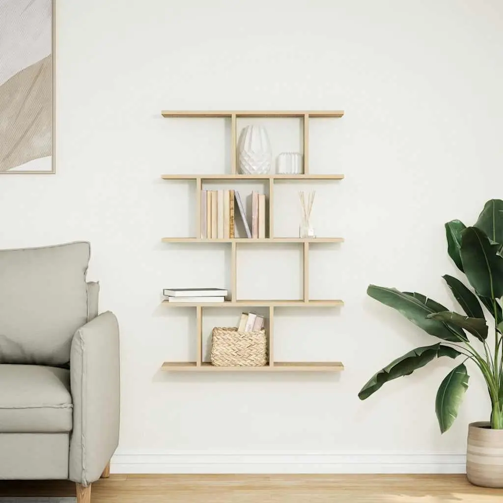 Wall Cube Shelf 15 Compartments Floating Storage Box Home Organizer Brown