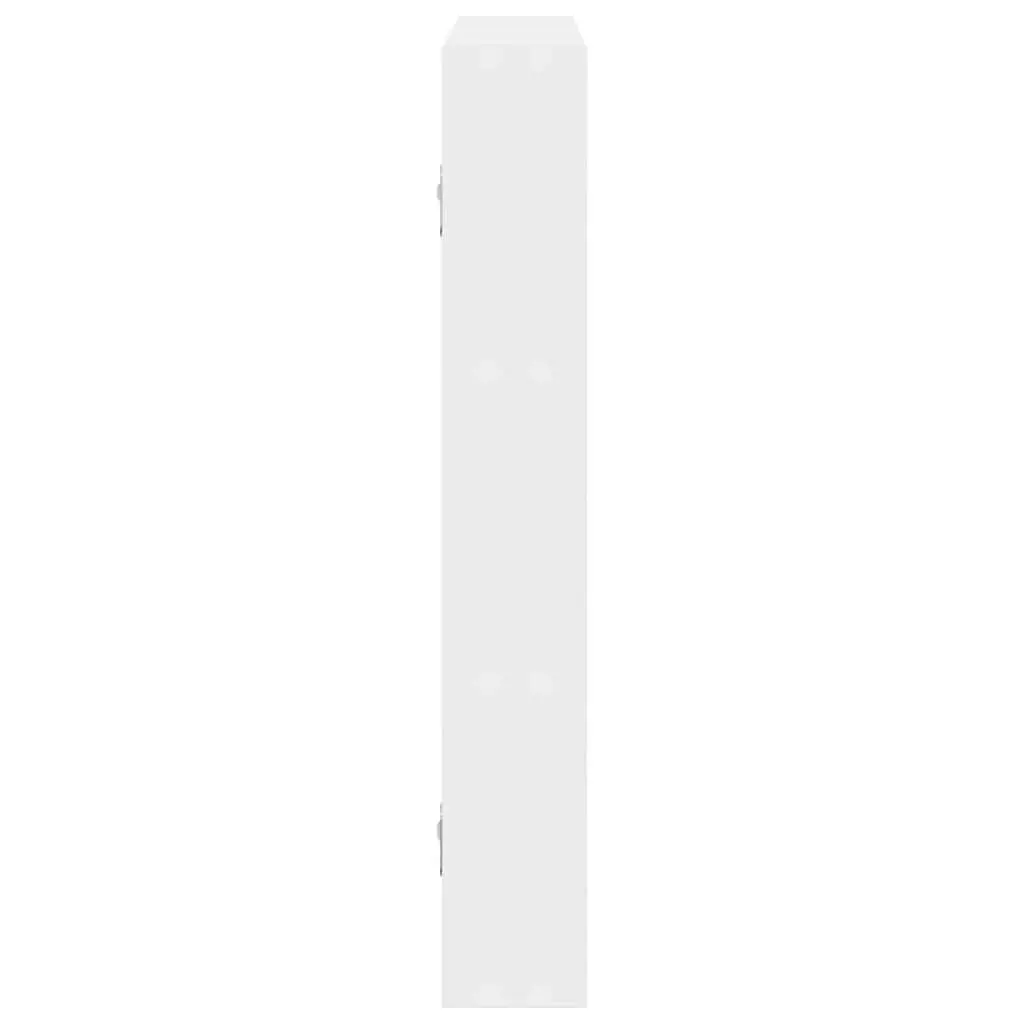 Wall Shelf White Floating Storage Organiser Engineered Wood 43x9x60cm Home Decor