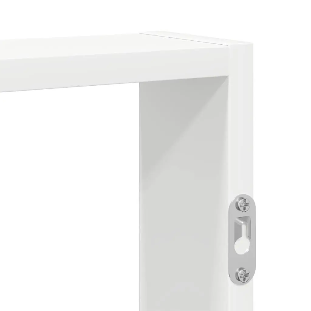 Wall Shelf White Floating Storage Organiser Engineered Wood 43x9x60cm Home Decor