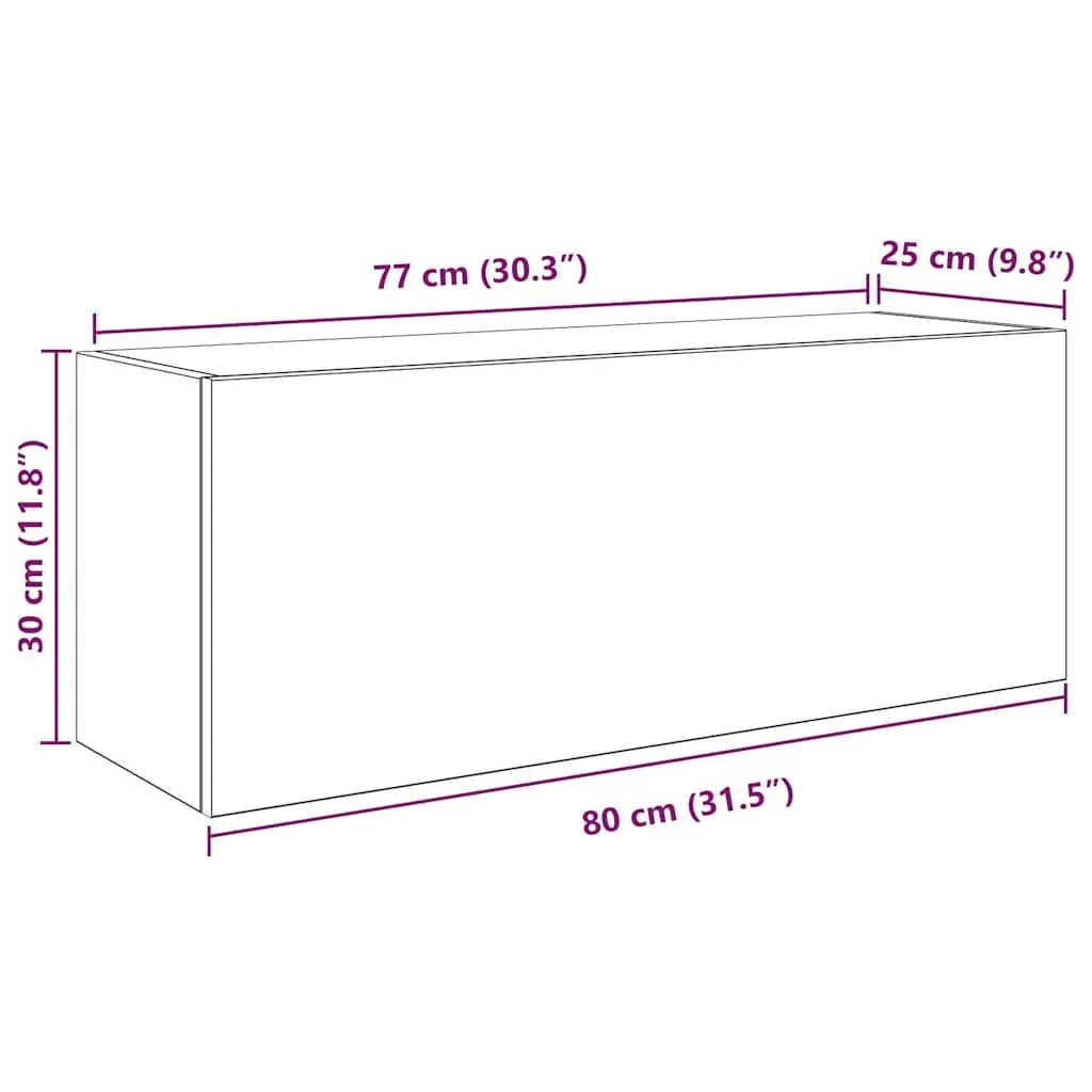 Bathroom Cabinet Storage Unit Engineered Wood White 80x25x30cm