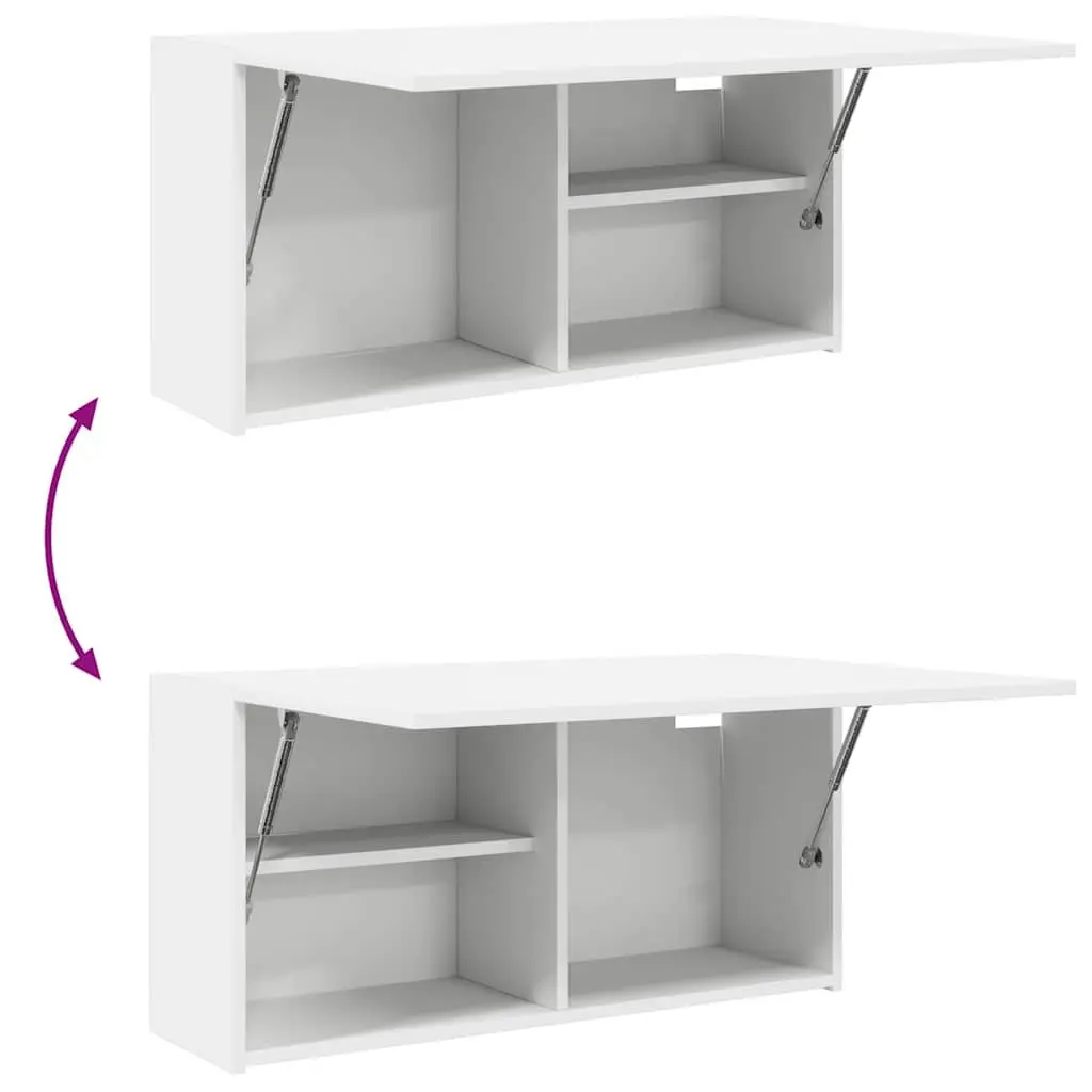 Bathroom Wall Cabinet White Storage Organizer Vanity Unit 80x25x40 cm