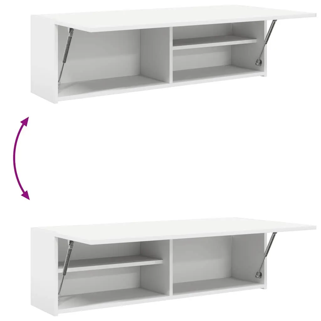 Bathroom Wall Cabinet White 100x25x30 cm Engineered Wood Storage Unit