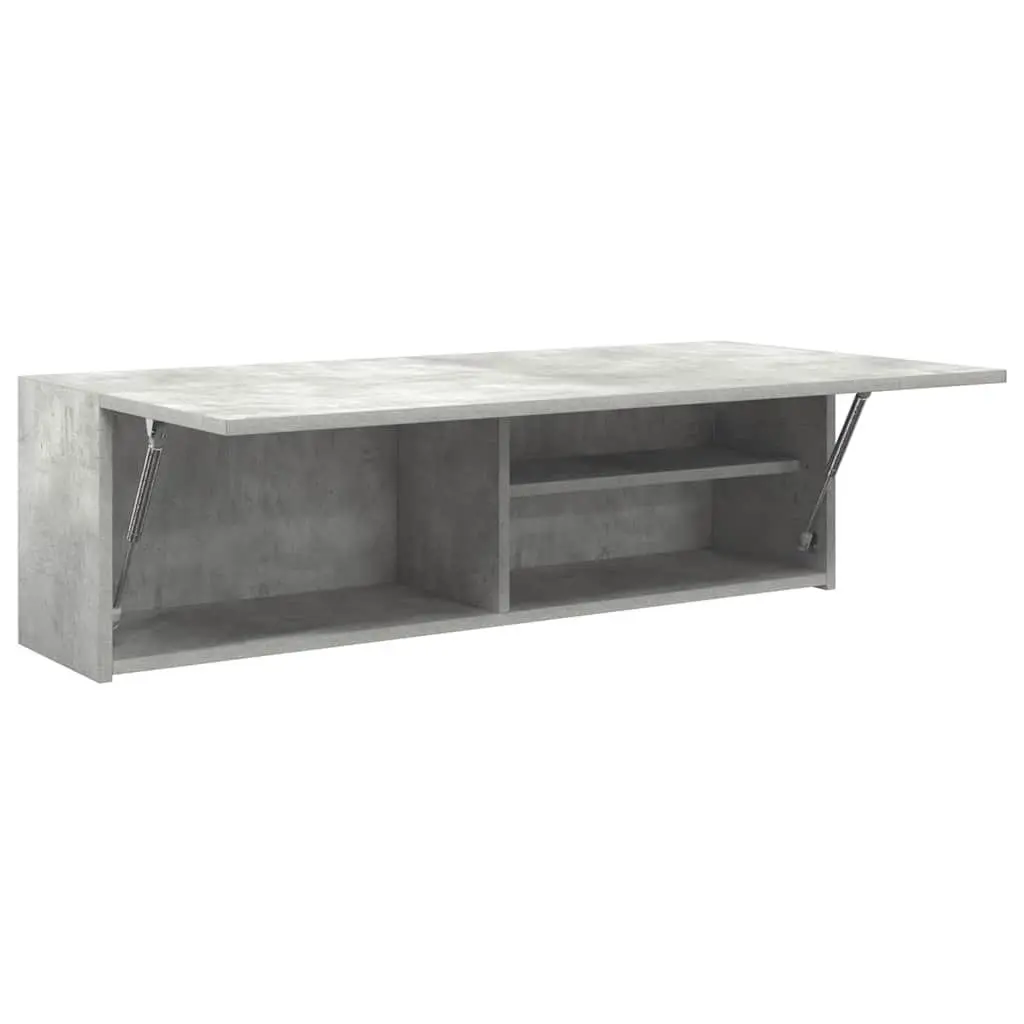 Engineered Wood Bathroom Wall Cabinet 100x25x30 cm Grey