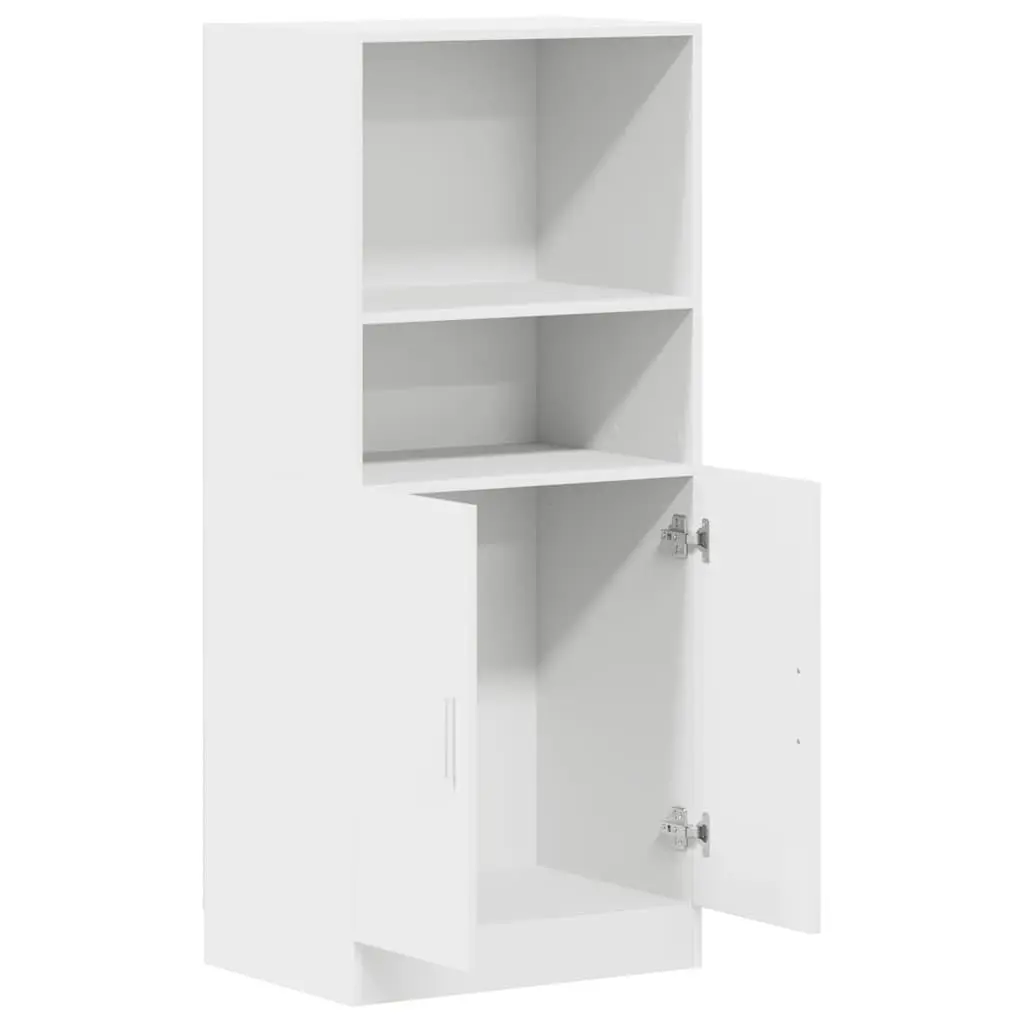 Kitchen Cabinet White Storage Unit Engineered Wood Cupboard Shelves Doors