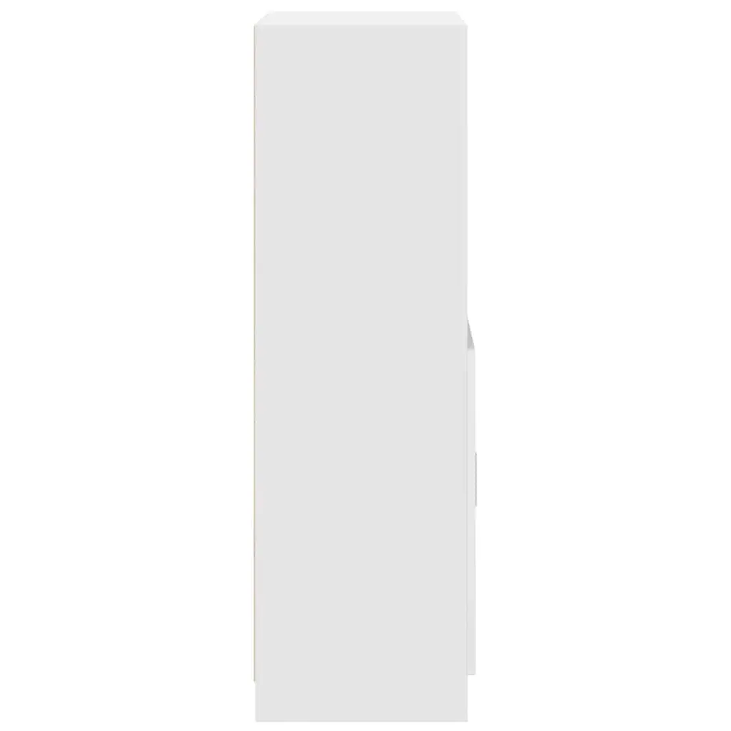 Kitchen Cabinet White Storage Unit Engineered Wood Cupboard Shelves Doors