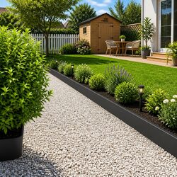 Specifications for Lawn Edging: 10 pcs of Steel Borders
