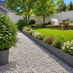 20-Piece Lawn Edging in Anthracite Cold-Rolled Steel