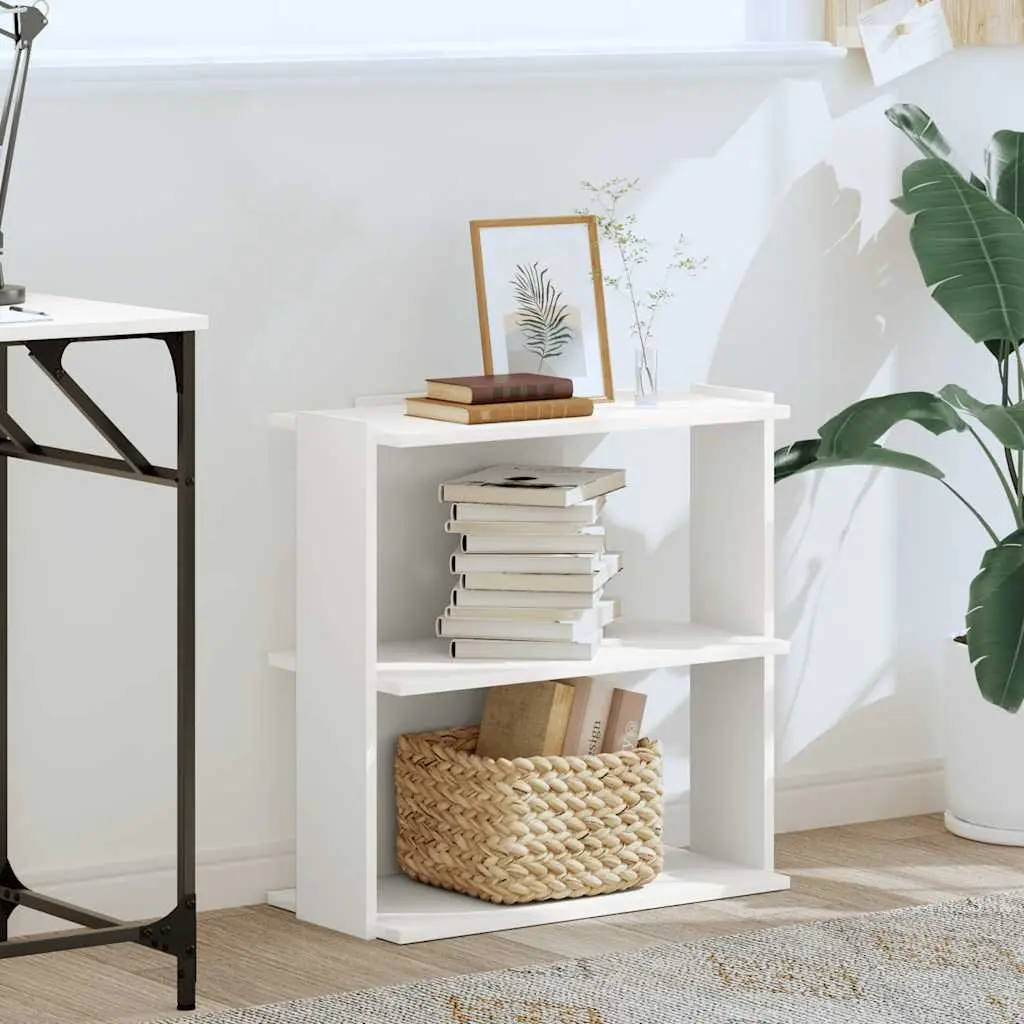 White 3-Tier Bookcase Storage Shelving Unit Display Organiser 60x30x60cm