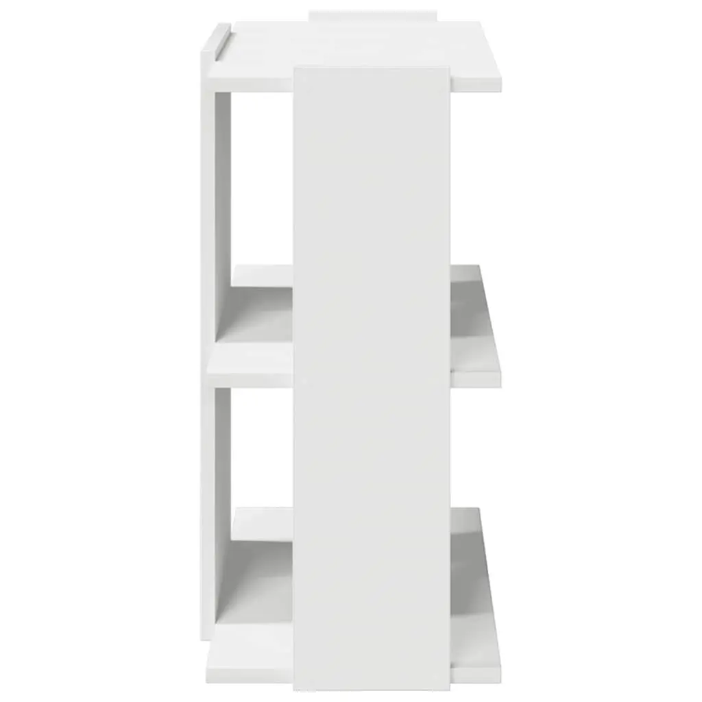 White 3-Tier Bookcase Storage Shelving Unit Display Organiser 60x30x60cm