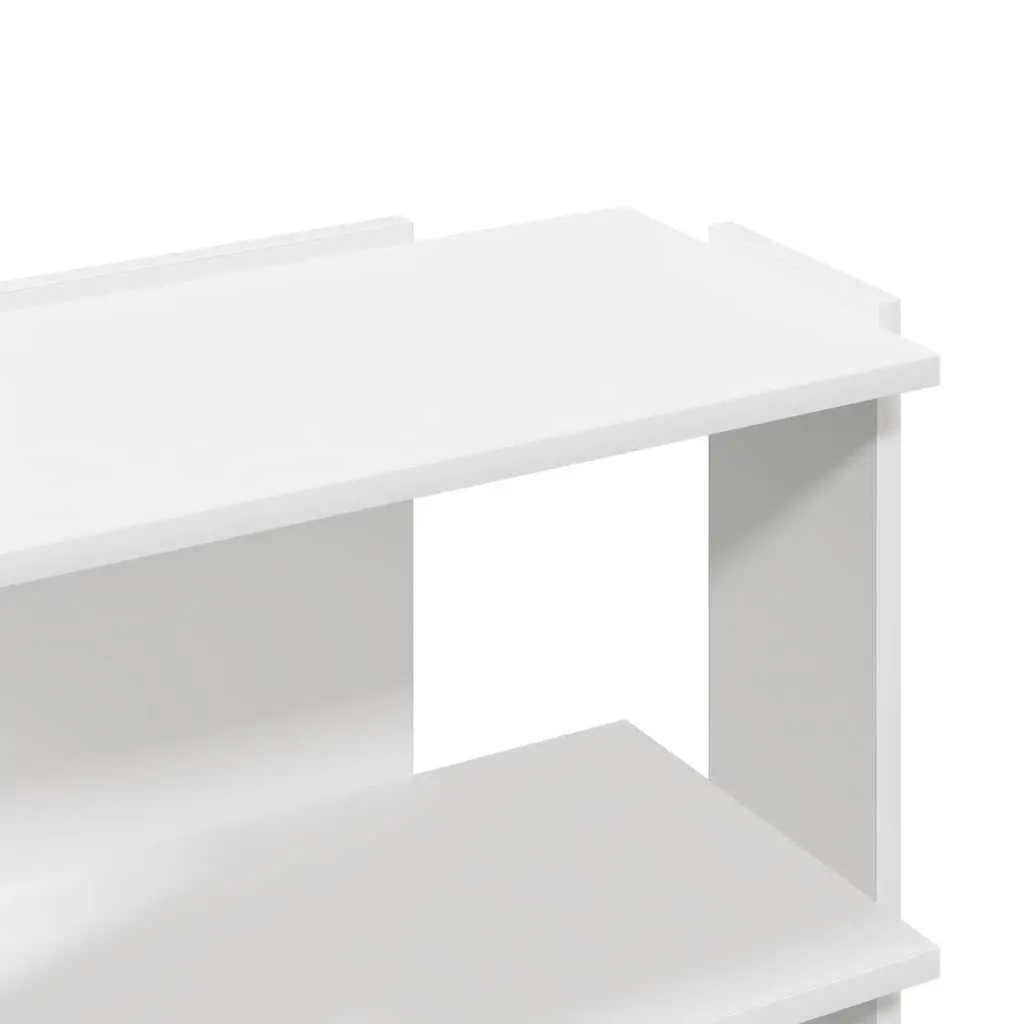 White 3-Tier Bookcase Storage Shelving Unit Display Organiser 60x30x60cm