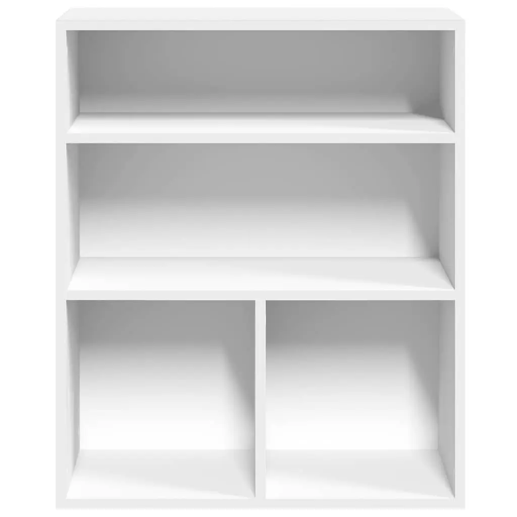 Book Cabinet White 60x30x71.5 cm Engineered Wood Storage Shelf Organiser Home