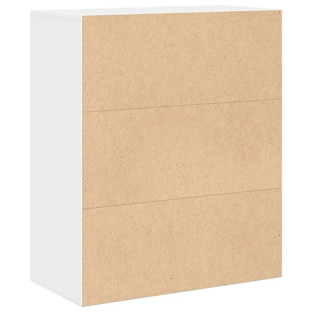 Book Cabinet White 60x30x71.5 cm Engineered Wood Storage Shelf Organiser Home