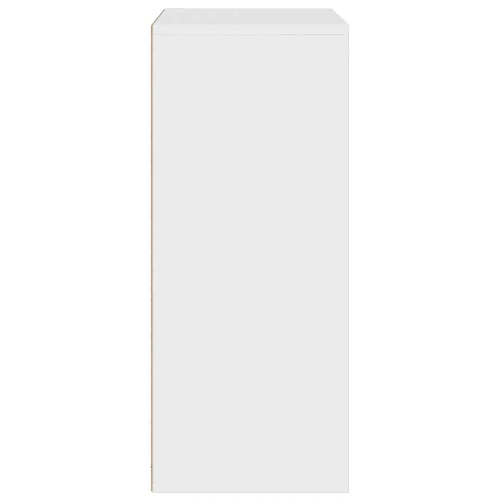 Book Cabinet White 60x30x71.5 cm Engineered Wood Storage Shelf Organiser Home