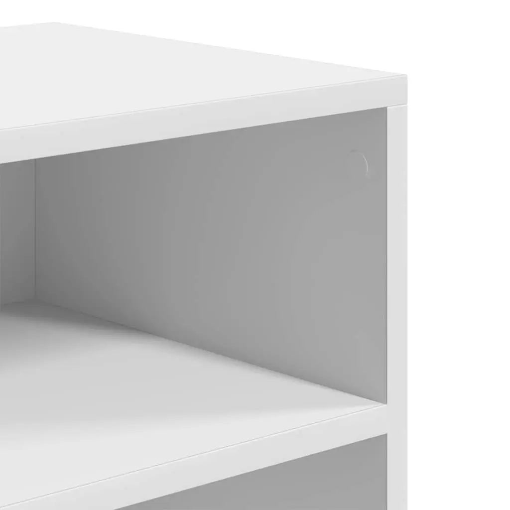 Book Cabinet White 60x30x71.5 cm Engineered Wood Storage Shelf Organiser Home