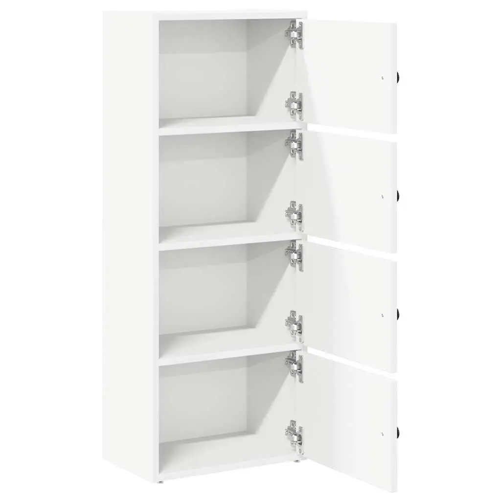 Bookcase White 40x24x102cm Storage Cabinet Shelving Unit