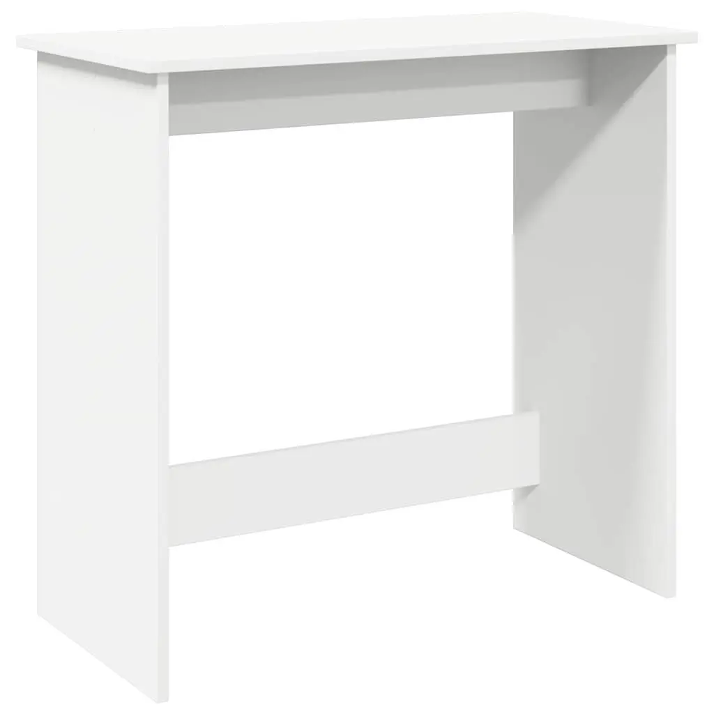 White Writing Desk 80x40x75 cm Office Study Table Engineered Wood Workstation