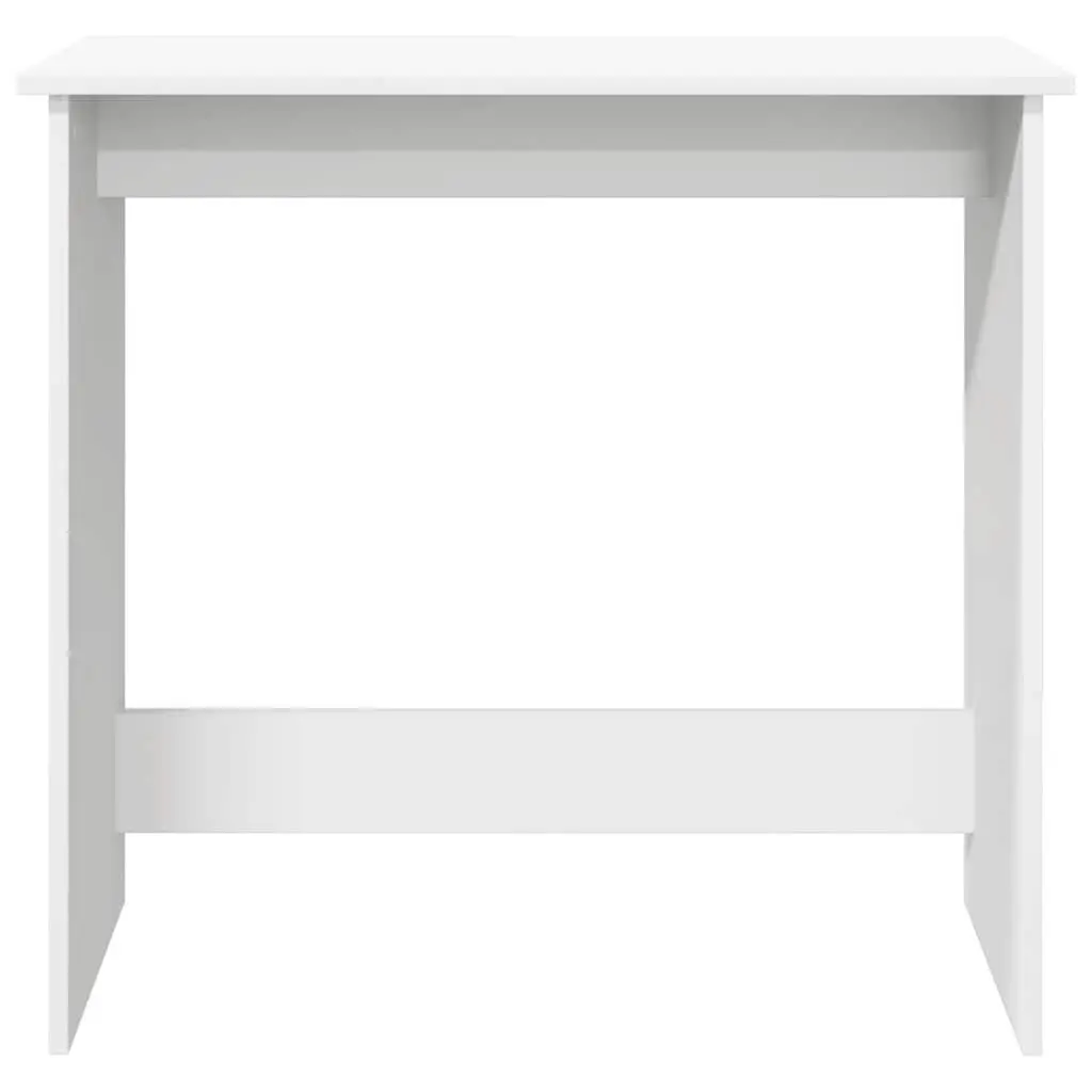 White Writing Desk 80x40x75 cm Office Study Table Engineered Wood Workstation