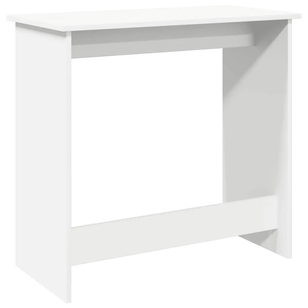 White Writing Desk 80x40x75 cm Office Study Table Engineered Wood Workstation