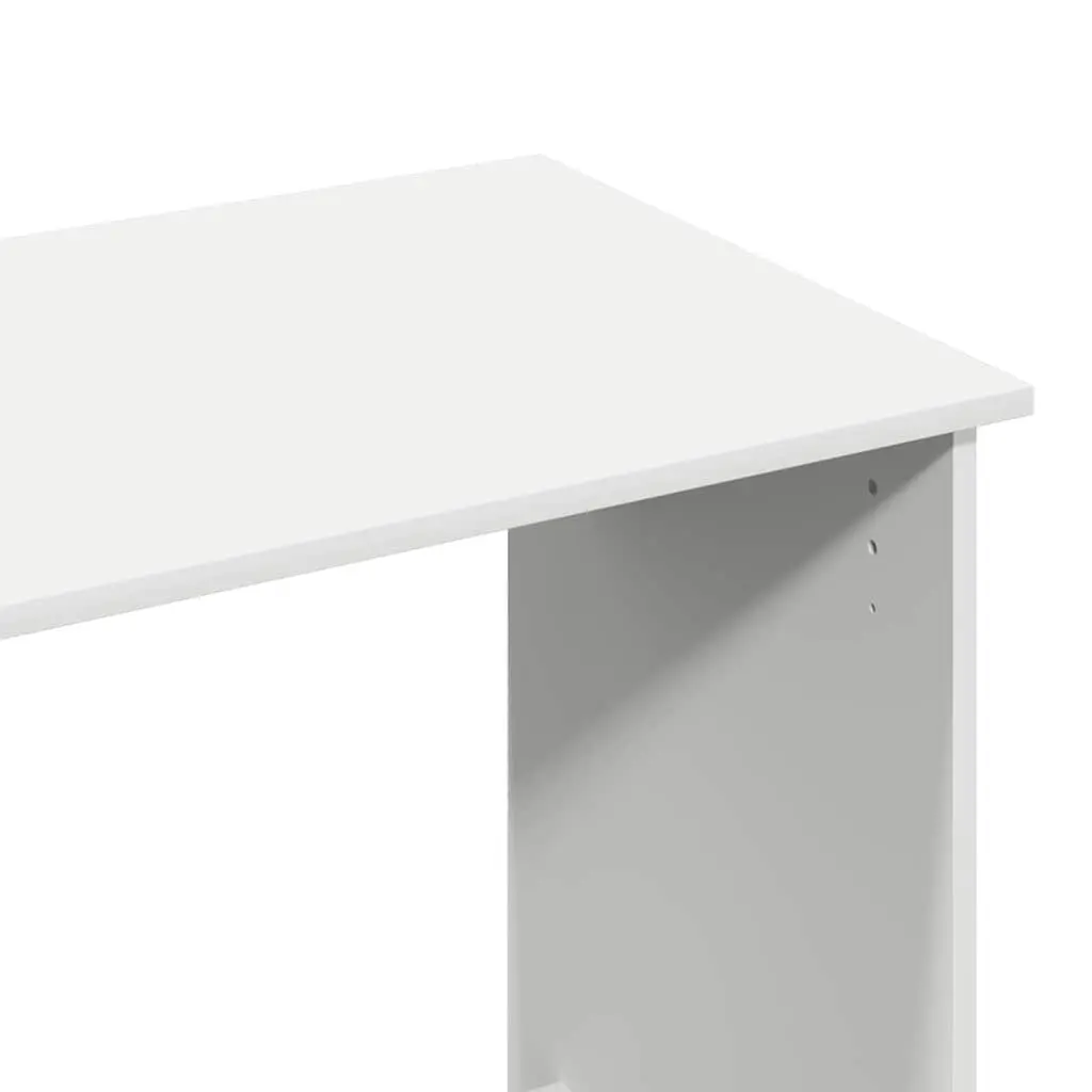 White Writing Desk 80x40x75 cm Office Study Table Engineered Wood Workstation