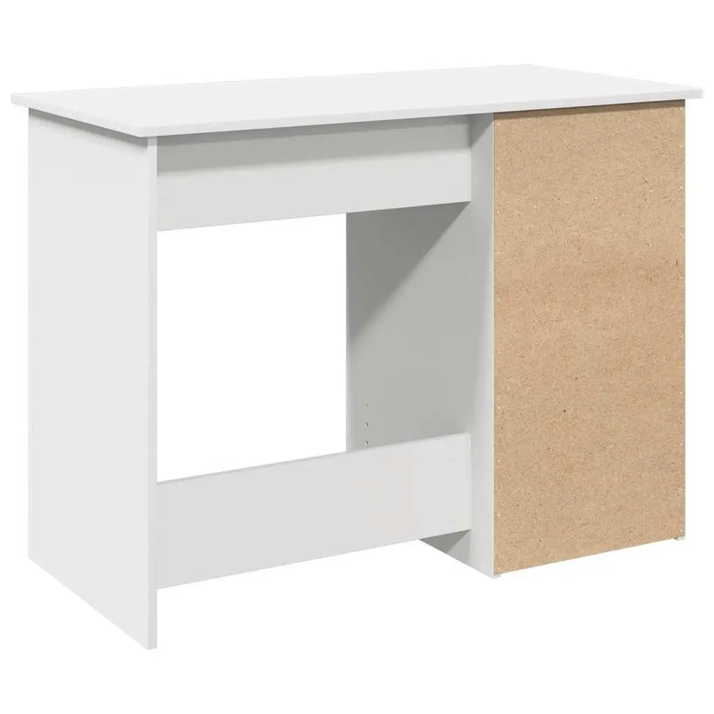 White Desk for Office Study 102x50x75cm Engineered Wood Spacious Storage