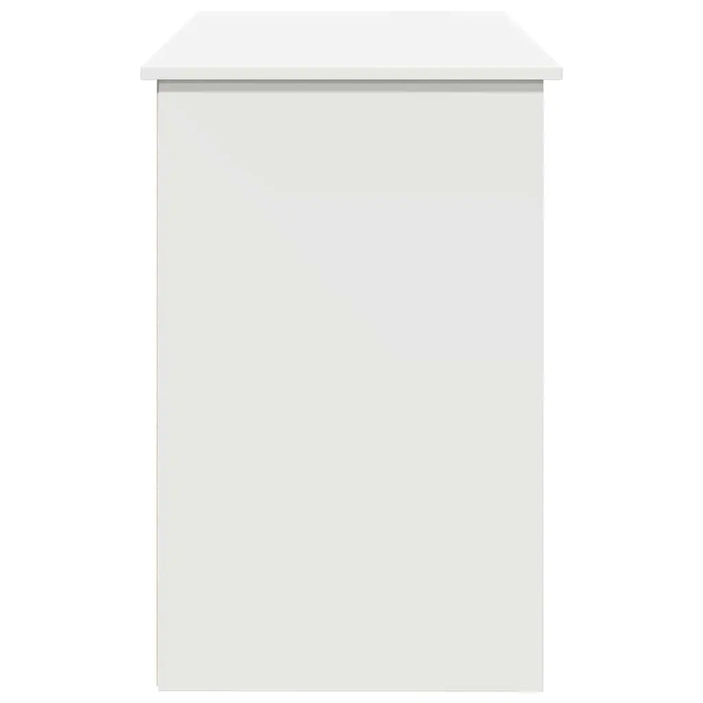 White Desk for Office Study 102x50x75cm Engineered Wood Spacious Storage