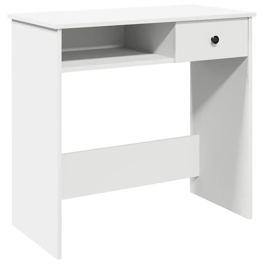 White Writing Desk 80x40x75cm Home Office Study Workstation Engineered Wood