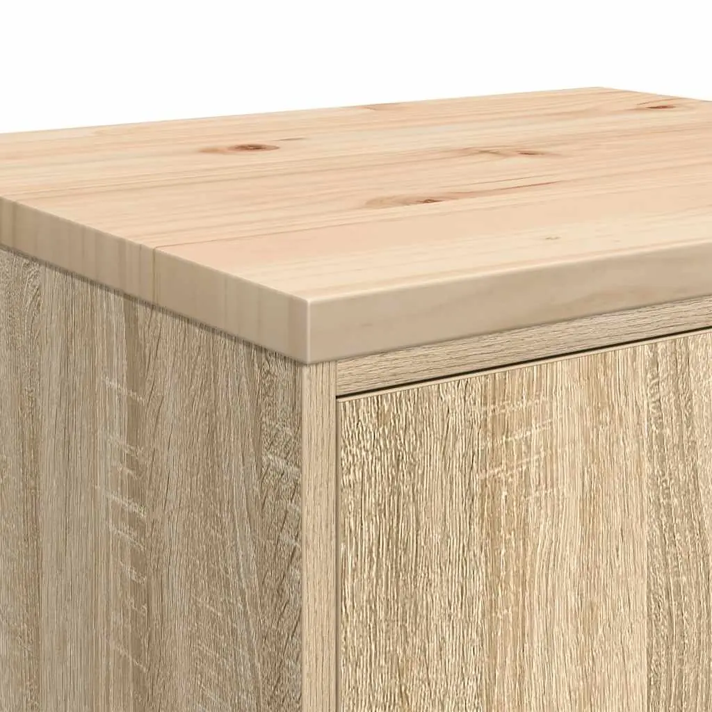 Garage Storage Cabinet Pine Sonoma Oak 60x51x85cm