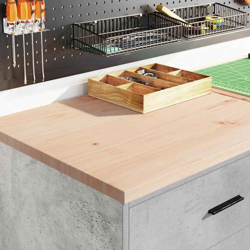 Garage Storage Cabinet Grey 60x51x85cm Solid Wood Pine Drawers Workshop Tool
