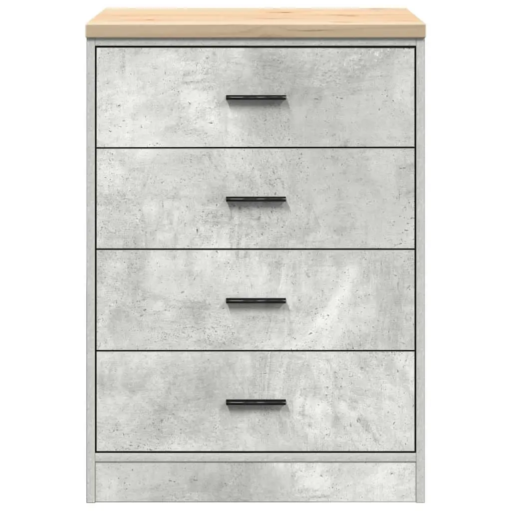 Garage Storage Cabinet Grey 60x51x85cm Solid Wood Pine Drawers Workshop Tool