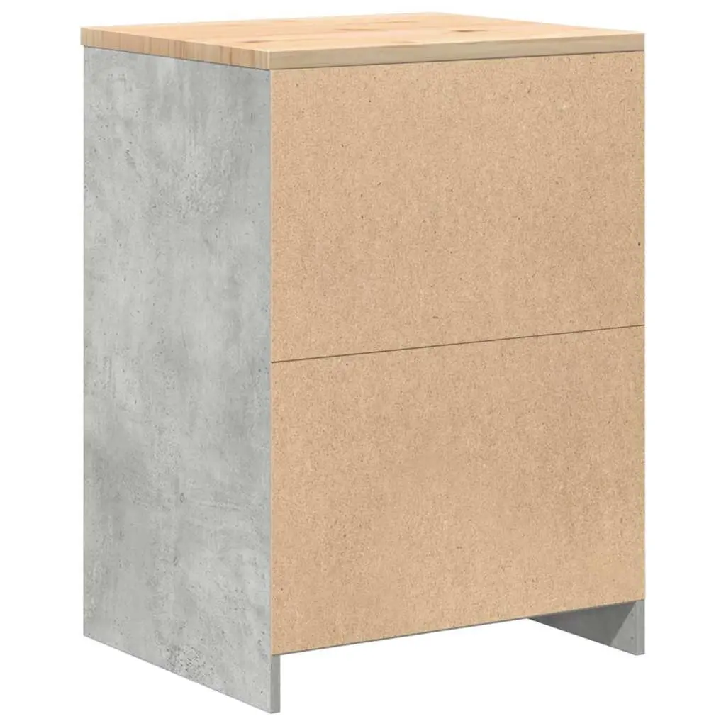 Garage Storage Cabinet Grey 60x51x85cm Solid Wood Pine Drawers Workshop Tool