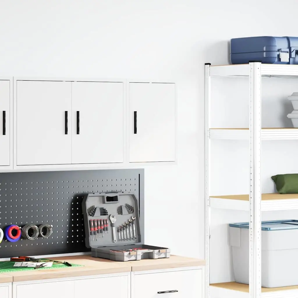 White Wall-Mounted Garage Cabinet